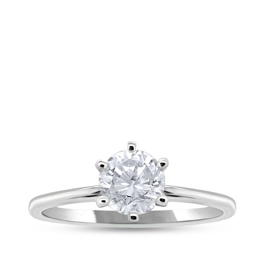 Premier Natural 3/4 ct. tw. Round Brilliant Diamond Solitaire Engagement Ring in 14K White Gold