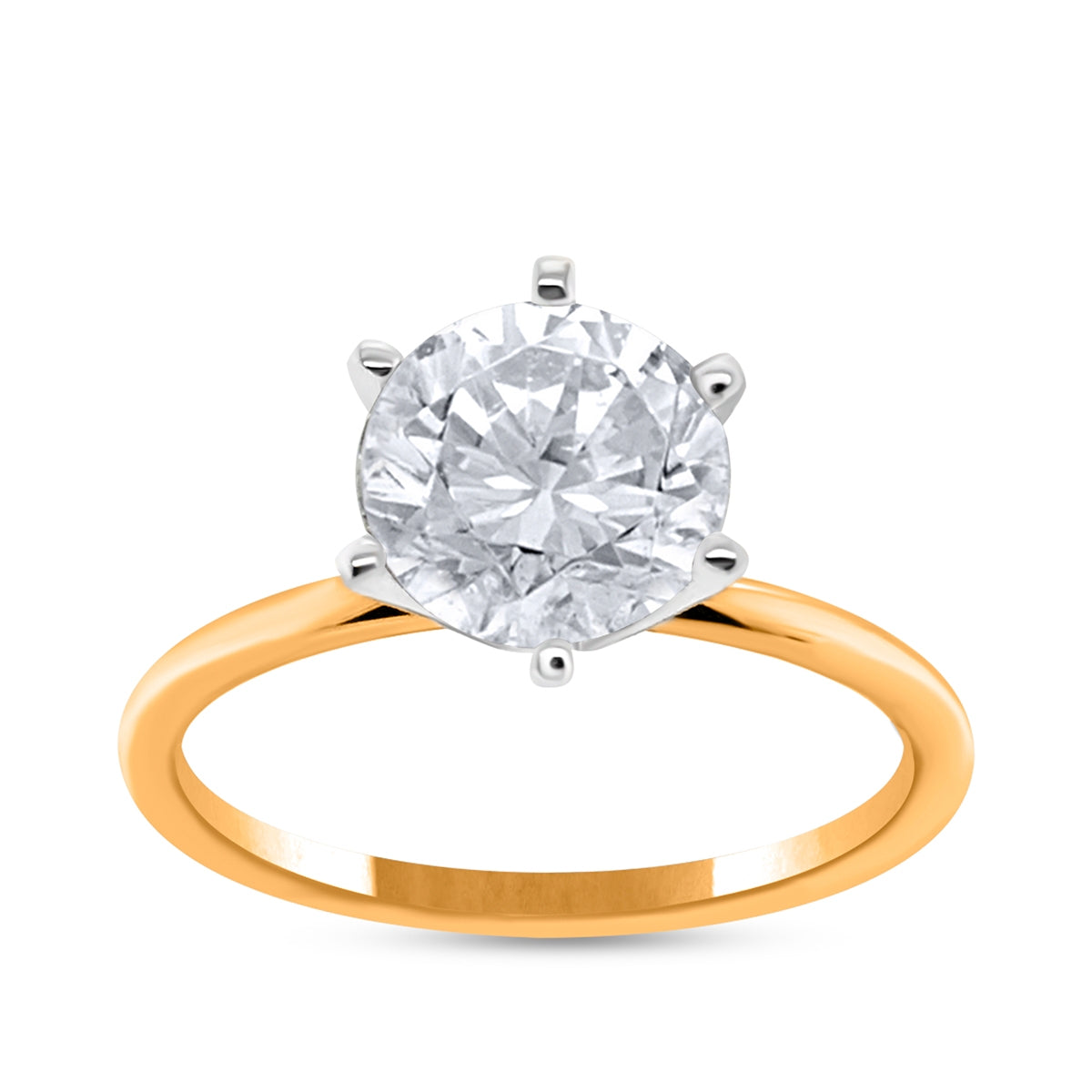 Premier Natural 1-1/2 ct. tw. Round Brilliant Diamond Solitaire Engagement Ring in 14K Yellow Gold