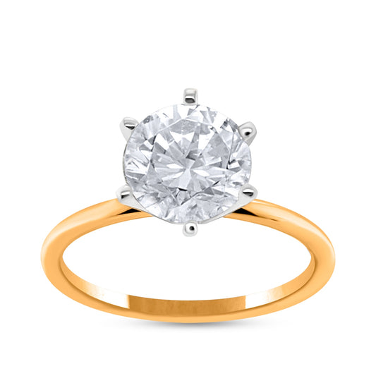 Premier Natural 1-1/2 ct. tw. Round Brilliant Diamond Solitaire Engagement Ring in 14K Yellow Gold