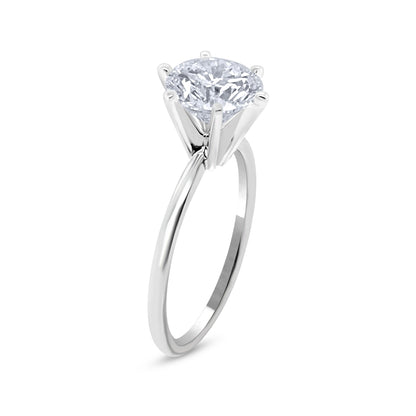 Premier Natural 2 ct. tw. Round Brilliant Diamond Solitaire Engagement Ring in 14K White Gold front view