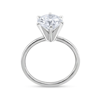 Premier Natural 2 ct. tw. Round Brilliant Diamond Solitaire Engagement Ring in 14K White Gold close-up detail