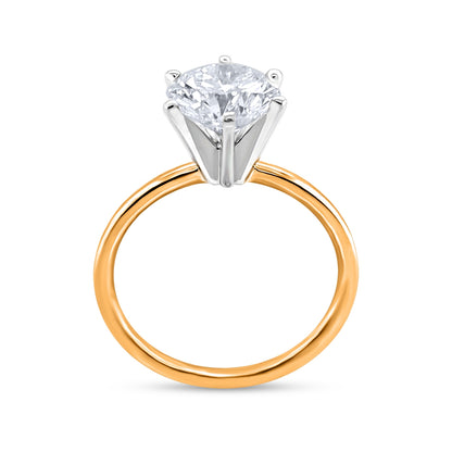 Premier Natural 2 ct. tw. Round Brilliant Diamond Solitaire Engagement Ring in 14K Yellow Gold close-up detail