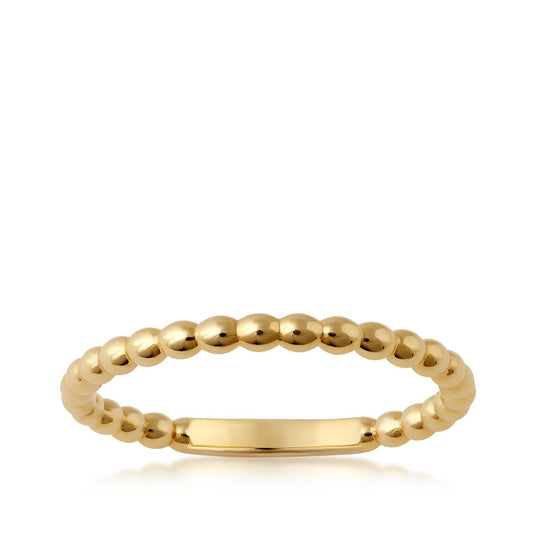 Bead Ring in 10K Yellow Gold