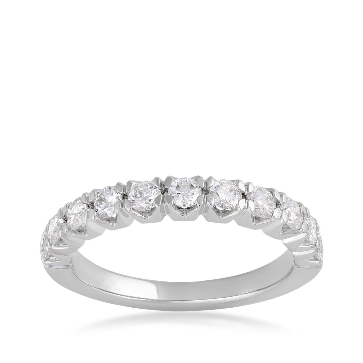 Adamante 3/4 ct. tw. Lab-Grown Round Brilliant Diamond Anniversary Ring in 14K White Gold