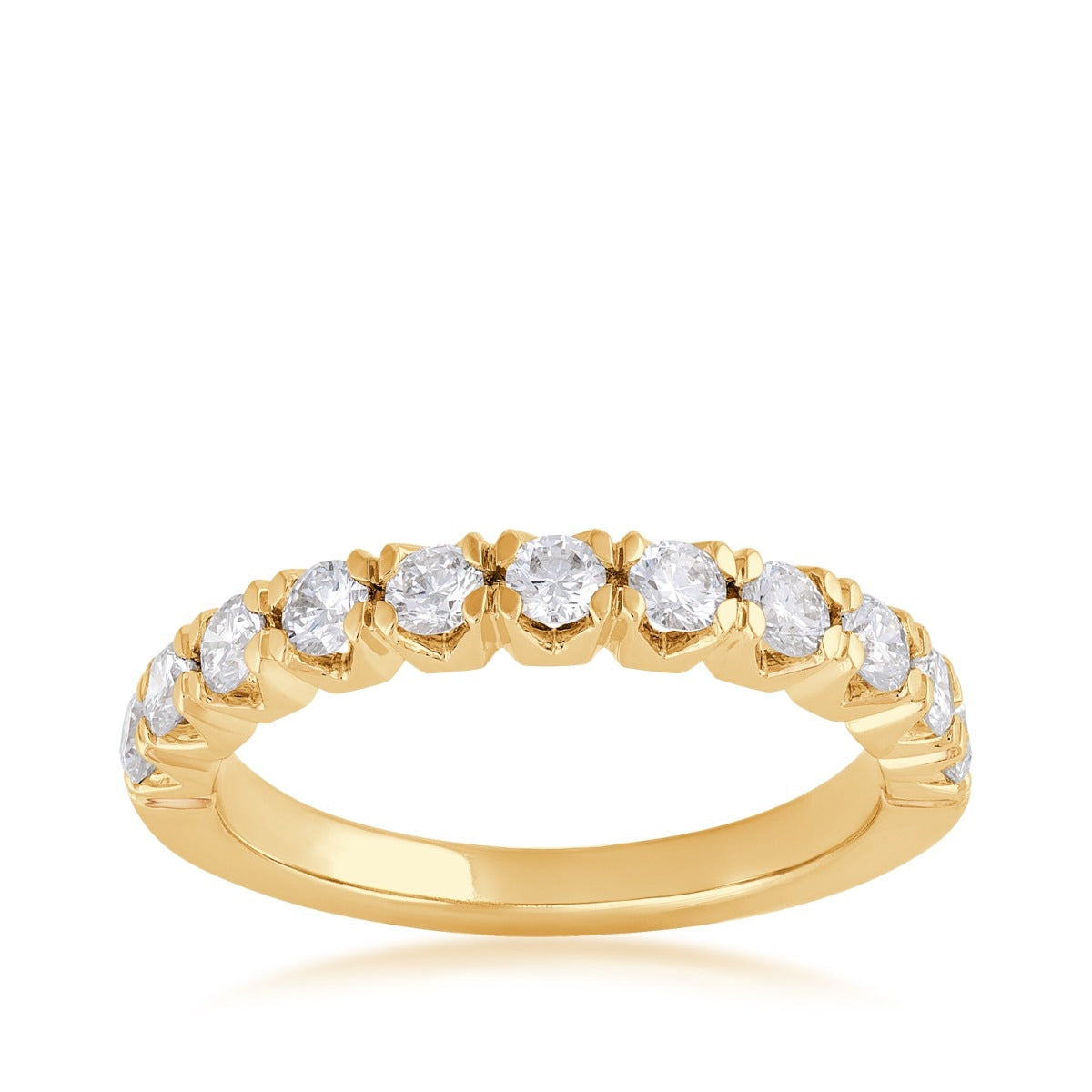 Adamante 3/4 ct. tw. Lab-Grown Round Brilliant Diamond Anniversary Ring in 14K Yellow Gold