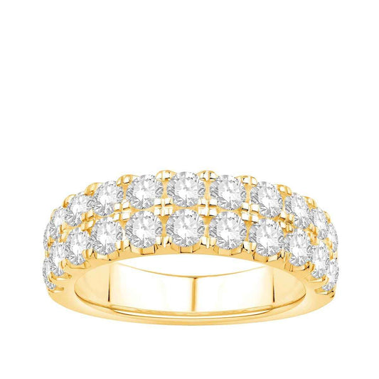 Adamante 2 ct. tw. Lab-Grown Diamond Two Row Anniversary Ring in 14K Yellow Gold