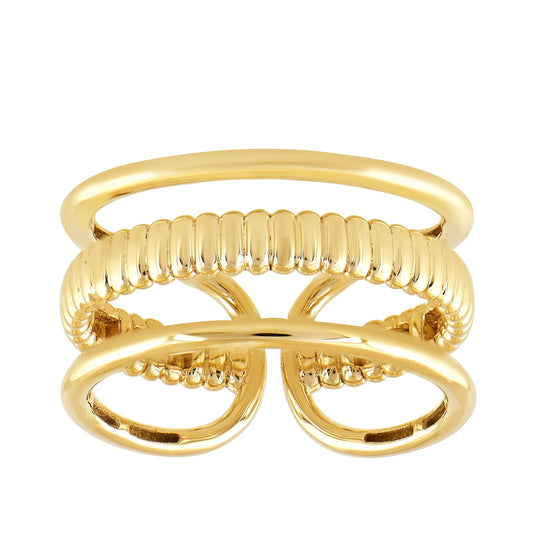Expandable Triple Ring in 10K Yellow Gold