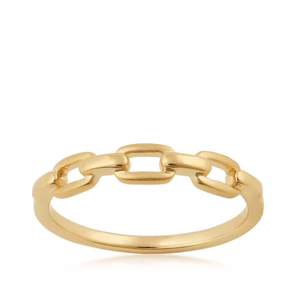 Paperclip Ring in 10K Yellow Gold