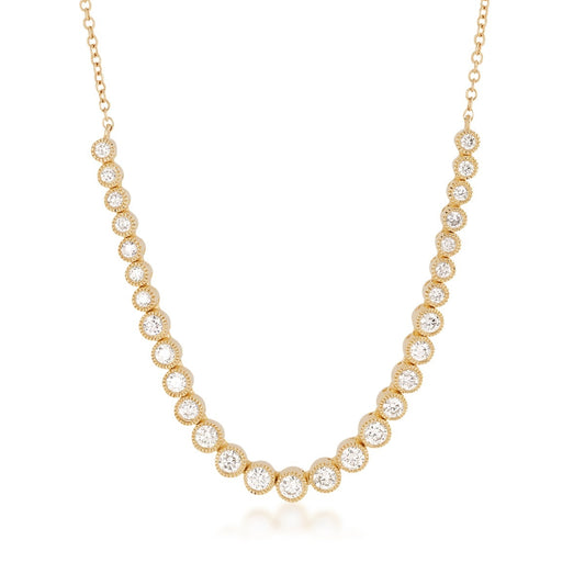 Demi Fine 1/2 ct. tw. Diamond Bezel Set Necklace in 14K Yellow Gold
