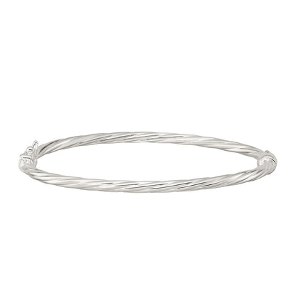 Twisted Bangle in Sterling Silver