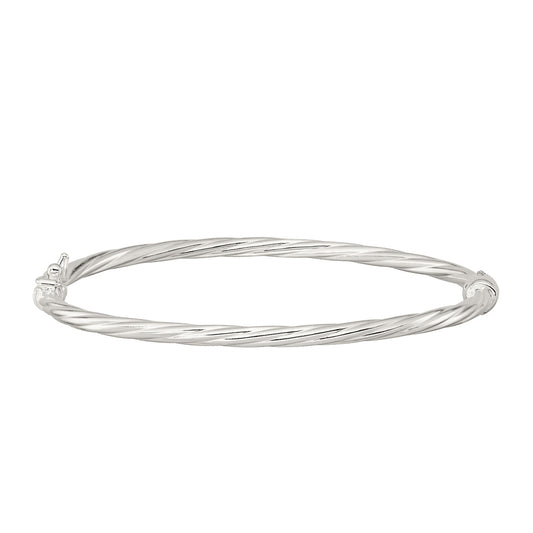 Twisted Bangle in Sterling Silver