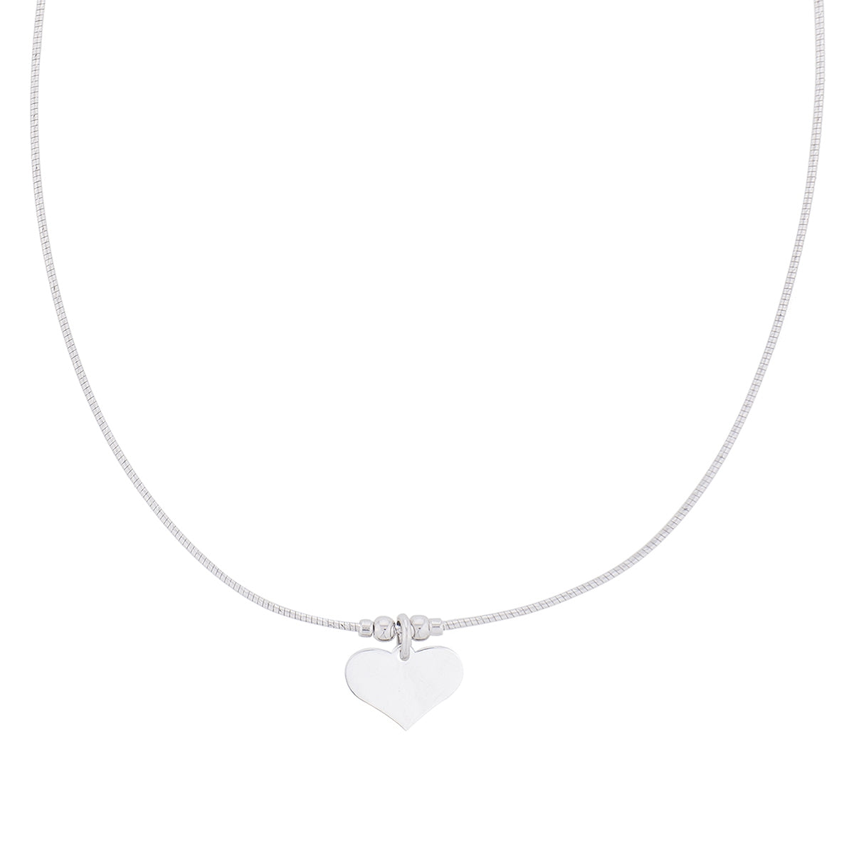 Wire Heart Necklace in Sterling Silver