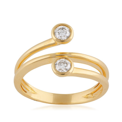 Demi Fine 1/3 ct. tw. Round Brilliant Diamond Wrap Ring in 14K Yellow Gold