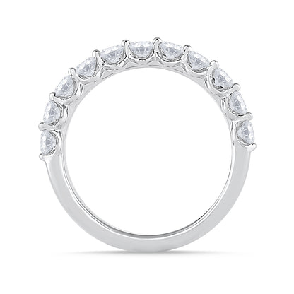 1 ct. tw. Diamond Two Row Anniversary Ring in 14K White Gold front view