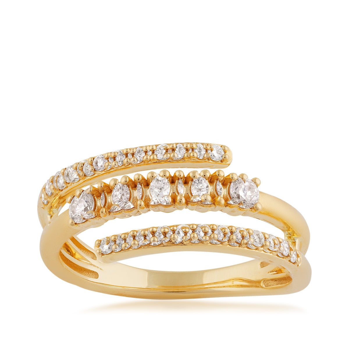 Demi Fine 1/2 ct. tw. Diamond Wrap Ring in 14K Yellow Gold
