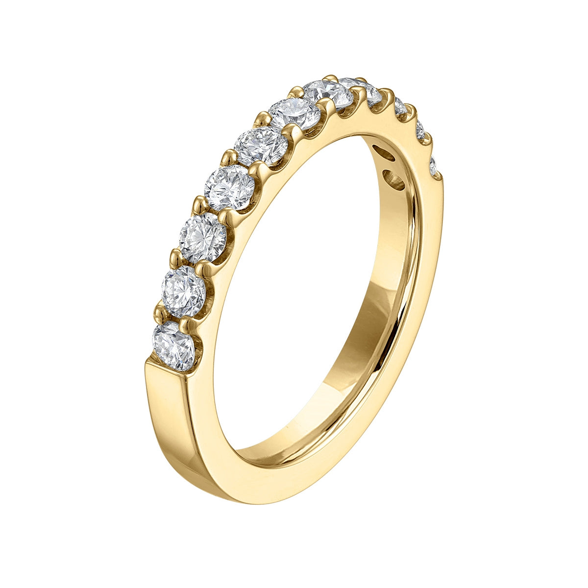 1/5 ct. tw. Diamond Anniversary Ring in 14K Yellow Gold front view