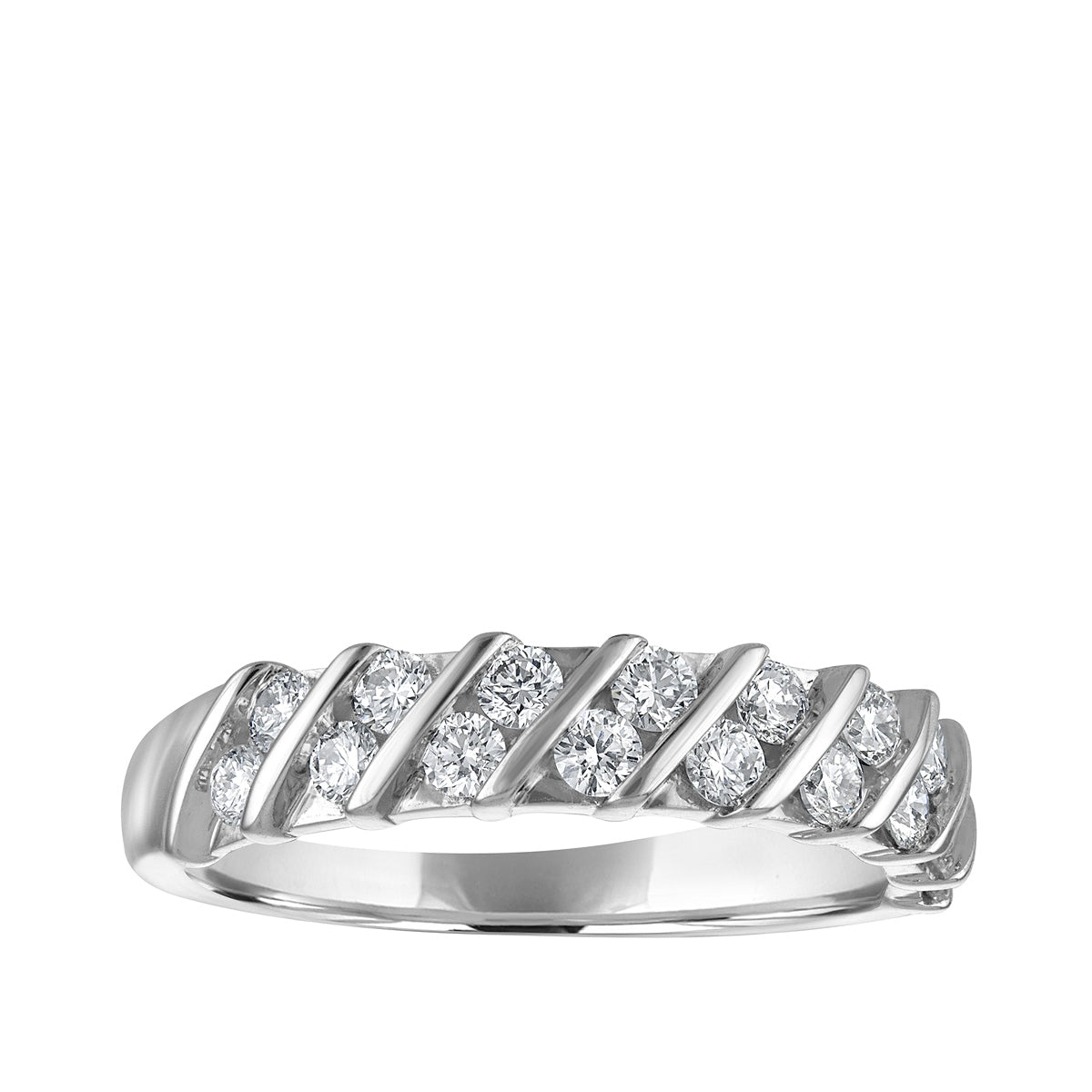 5/8 ct. tw. Diamond Multi-Row Anniversary Ring in 14K White Gold