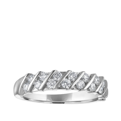 5/8 ct. tw. Diamond Multi-Row Anniversary Ring in 14K White Gold
