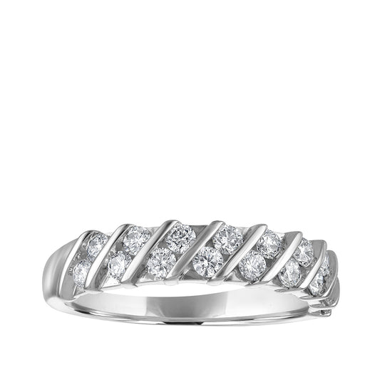 5/8 ct. tw. Diamond Multi-Row Anniversary Ring in 14K White Gold