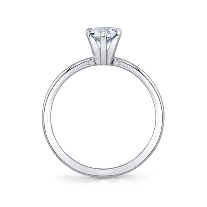 Premier Natural 3/4 ct. tw. Pear Diamond Solitaire Engagement Ring in 14K White Gold close-up detail