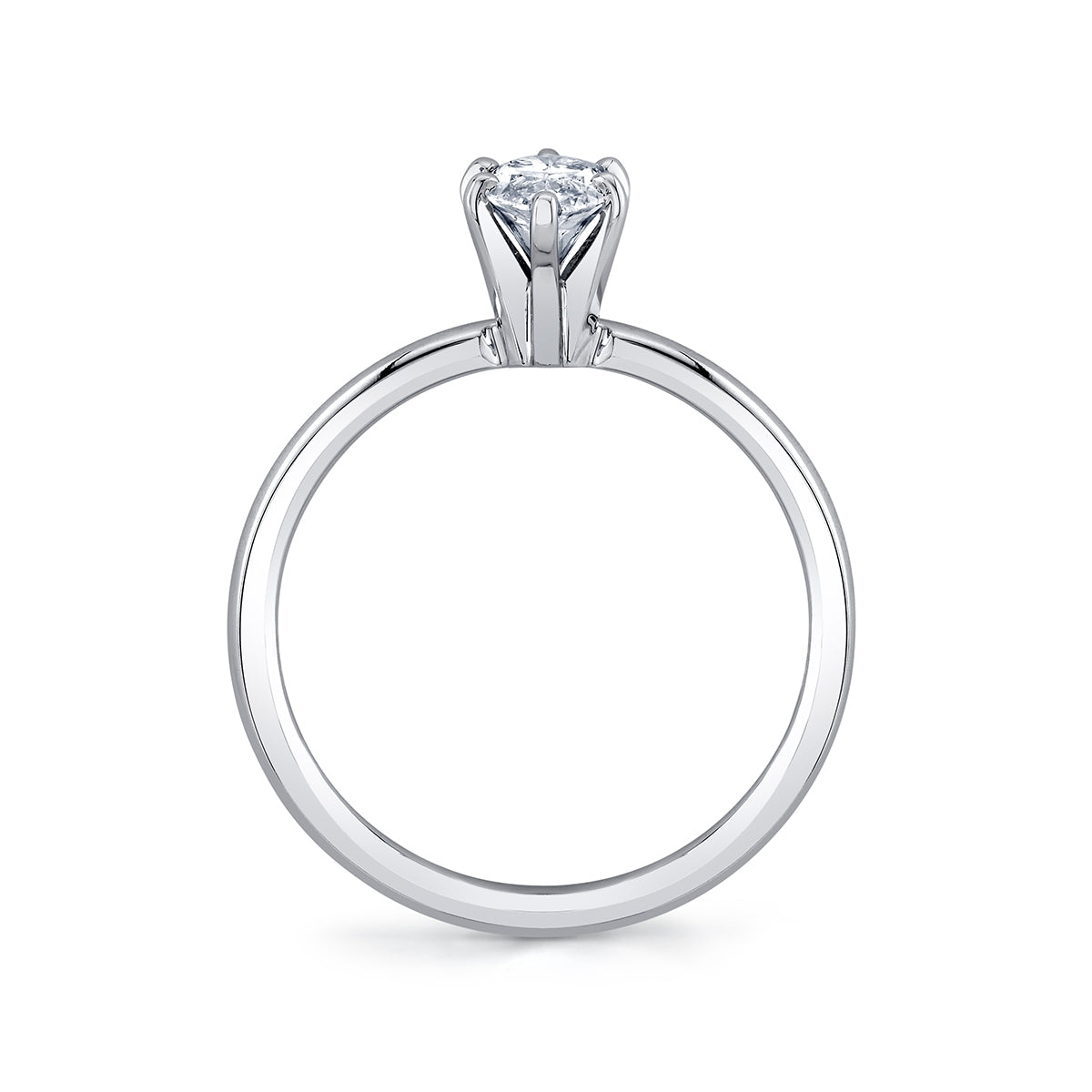 Premier Natural 3/4 ct. tw. Marquise Diamond Solitaire Engagement Ring in 14K White Gold close-up detail