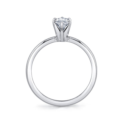 Premier Natural 3/4 ct. tw. Marquise Diamond Solitaire Engagement Ring in 14K White Gold close-up detail