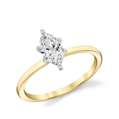 Premier Natural 3/4 ct. tw. Marquise Diamond Solitaire Engagement Ring in 14K Yellow Gold front view