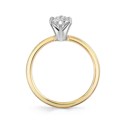 Premier Natural 3/4 ct. tw. Marquise Diamond Solitaire Engagement Ring in 14K Yellow Gold close-up detail