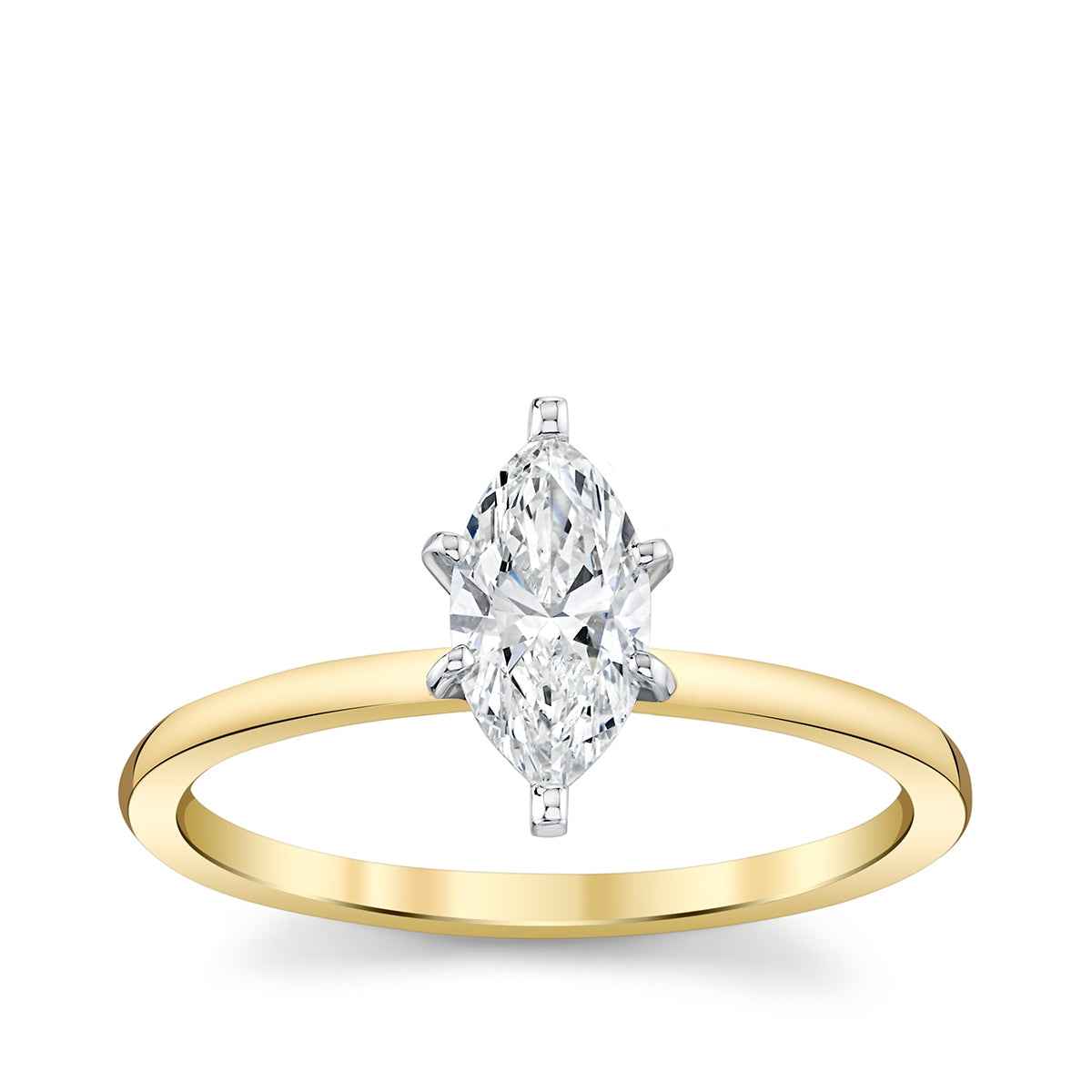 Premier Natural 3/4 ct. tw. Marquise Diamond Solitaire Engagement Ring in 14K Yellow Gold