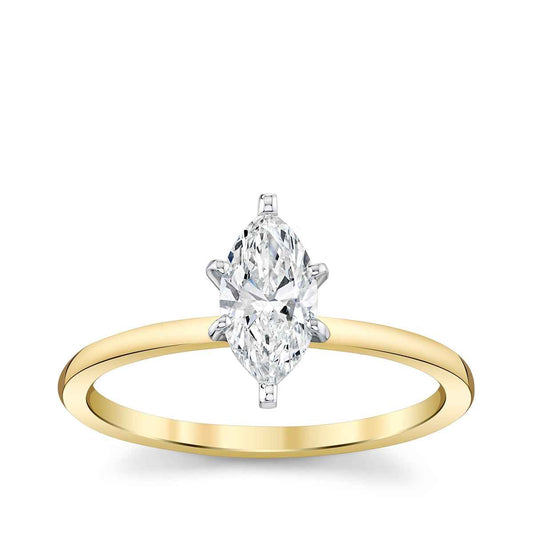 Premier Natural 3/4 ct. tw. Marquise Diamond Solitaire Engagement Ring in 14K Yellow Gold