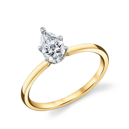 Premier Natural 3/4 ct. tw. Pear Diamond Solitaire Engagement Ring in 14K Yellow Gold front view