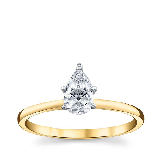 Premier Natural 3/4 ct. tw. Pear Diamond Solitaire Engagement Ring in 14K Yellow Gold