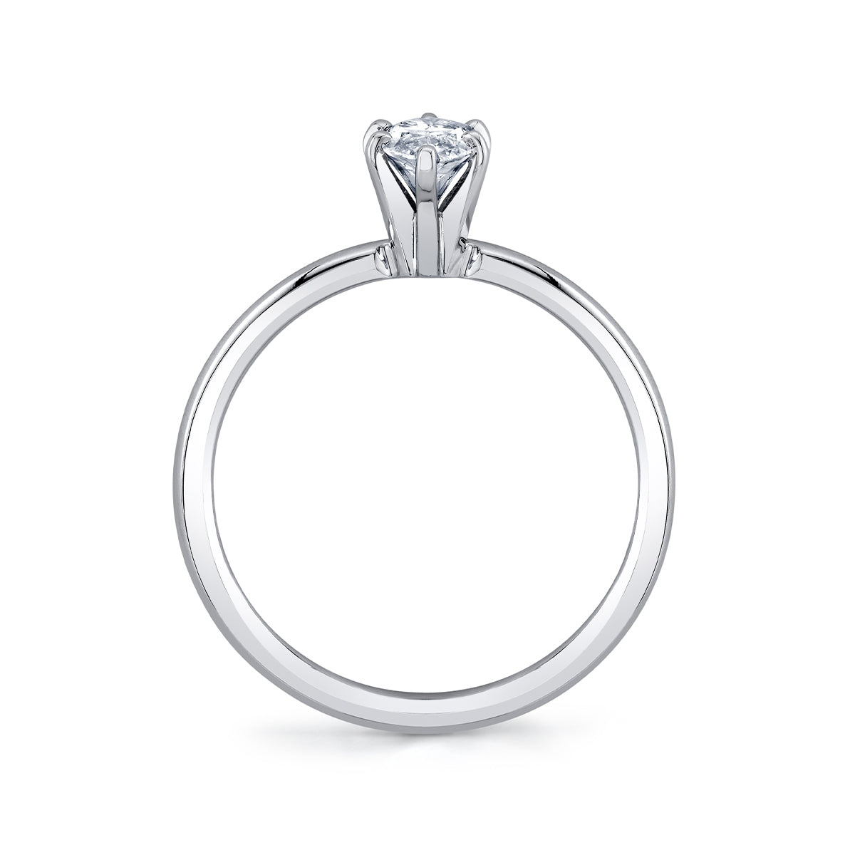 Premier Natural 1/2 ct. tw. Marquise Diamond Solitaire Engagement Ring in 14K White Gold close-up detail