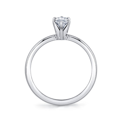 Premier Natural 1/2 ct. tw. Marquise Diamond Solitaire Engagement Ring in 14K White Gold close-up detail