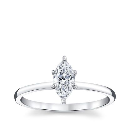 Premier Natural 1/2 ct. tw. Marquise Diamond Solitaire Engagement Ring in 14K White Gold