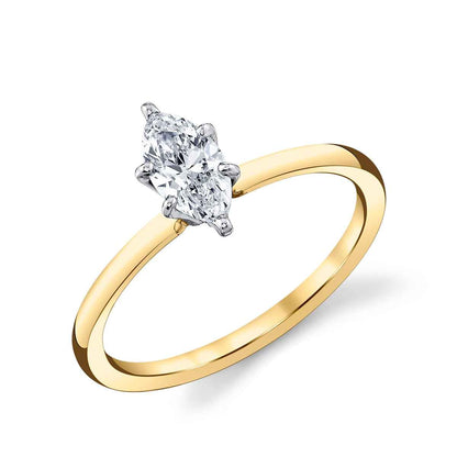 Premier Natural 1/2 ct. tw. Marquise Diamond Solitaire Engagement Ring in 14K Yellow Gold front view