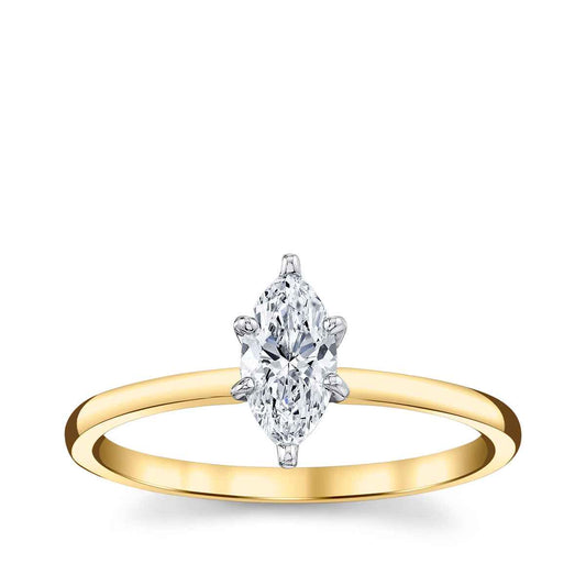 Premier Natural 1/2 ct. tw. Marquise Diamond Solitaire Engagement Ring in 14K Yellow Gold