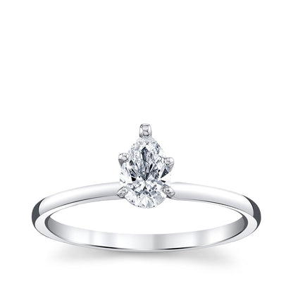Premier Natural 1/2 ct. tw. Pear Diamond Solitaire Engagement Ring in 14K White Gold