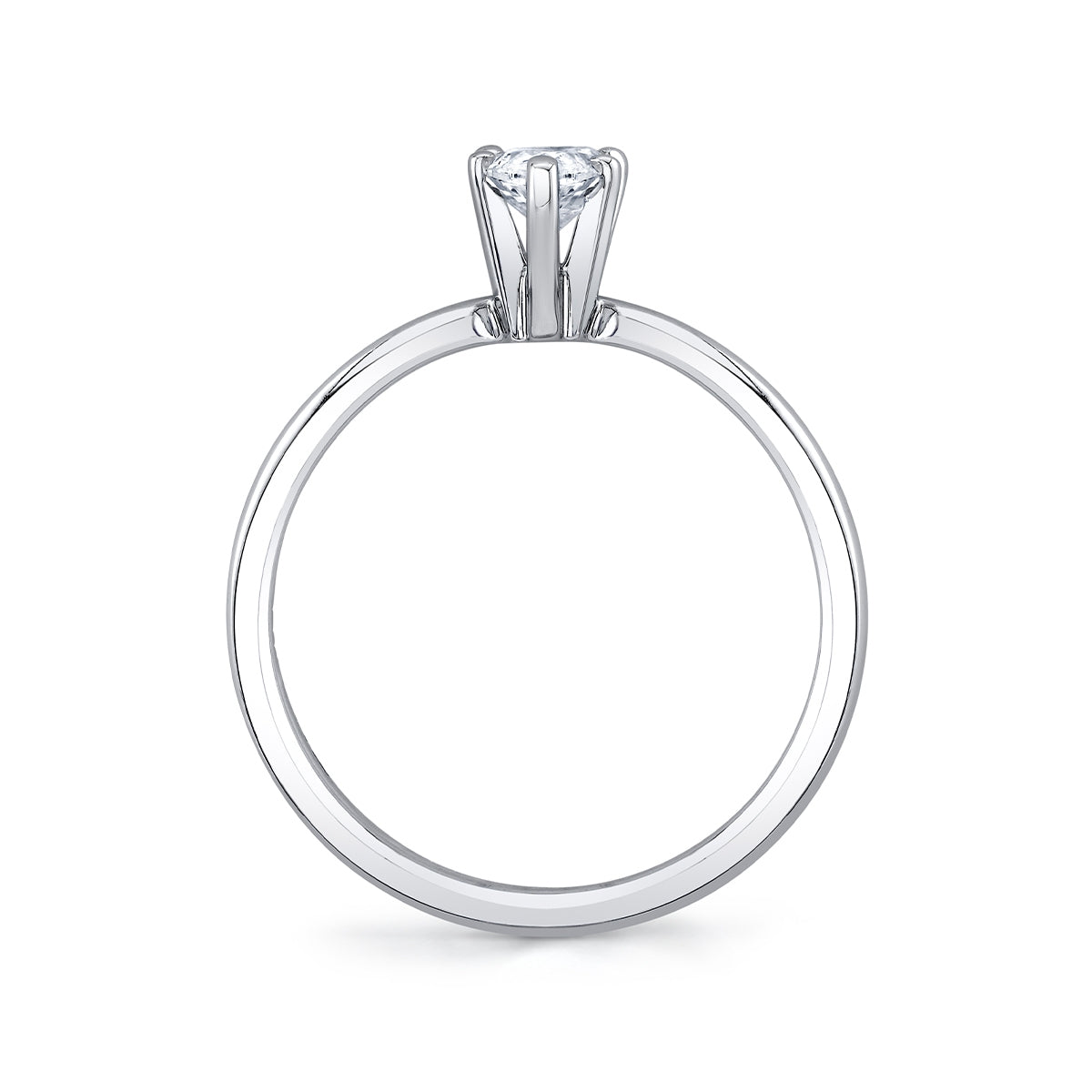 Premier Natural 1/2 ct. tw. Pear Diamond Solitaire Engagement Ring in 14K White Gold close-up detail