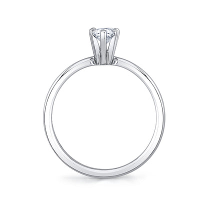 Premier Natural 1/2 ct. tw. Pear Diamond Solitaire Engagement Ring in 14K White Gold close-up detail