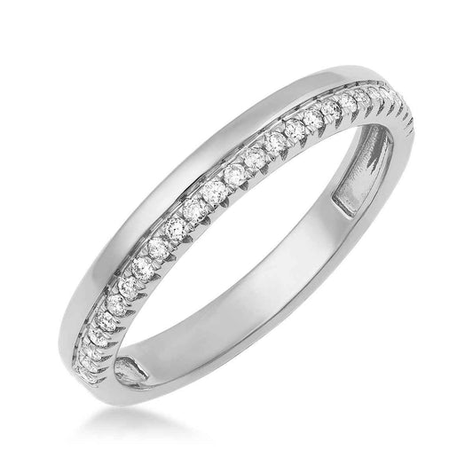 1/6 ct. tw. Diamond Stackable Anniversary Ring in 10K White Gold front view