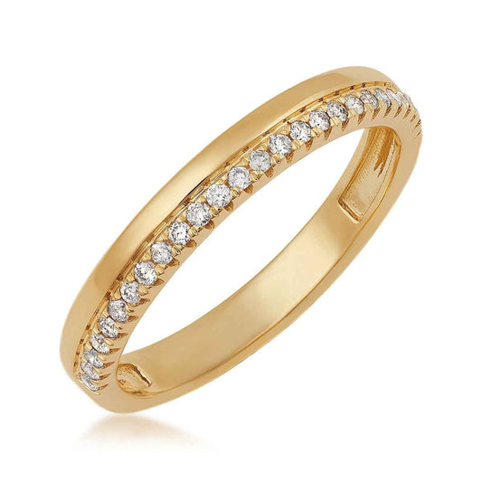Perfect Match 1/6 ct. tw. Diamond Stackable Anniversary Ring in 10K Yellow Gold front view