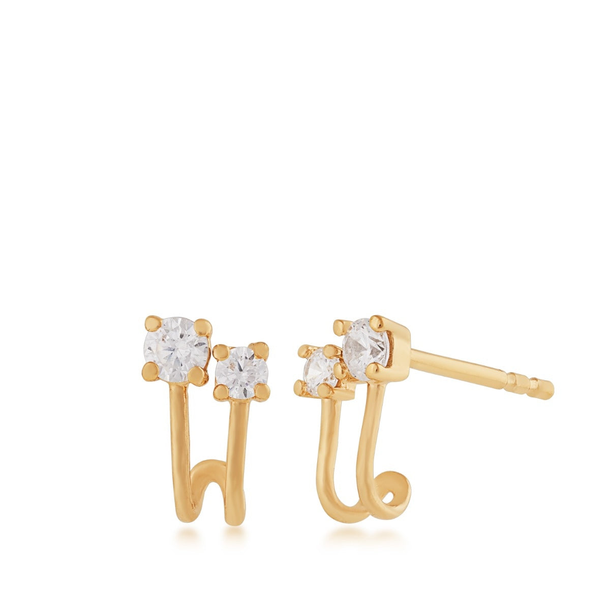 Demi Fine 1/3 ct. tw. Diamond Split Hook Earrings in 14K Yellow Gold