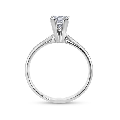 3/4 ct. tw. Princess Cut Diamond Solitaire Engagement Ring in 14K White Gold close-up detail