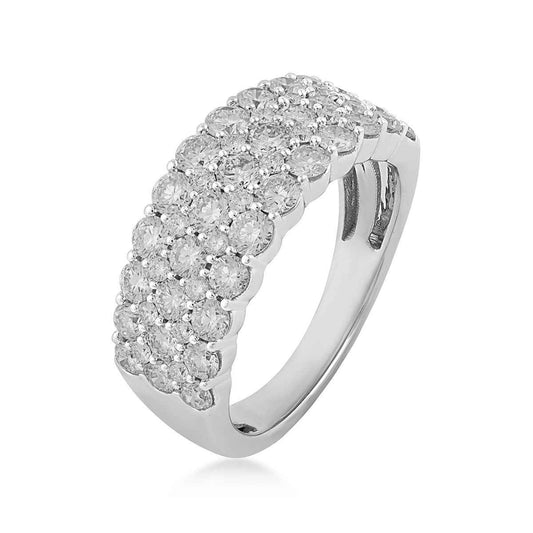 Adamante 2 ct. tw. Lab-Grown Diamond Ring in 14K White Gold front view
