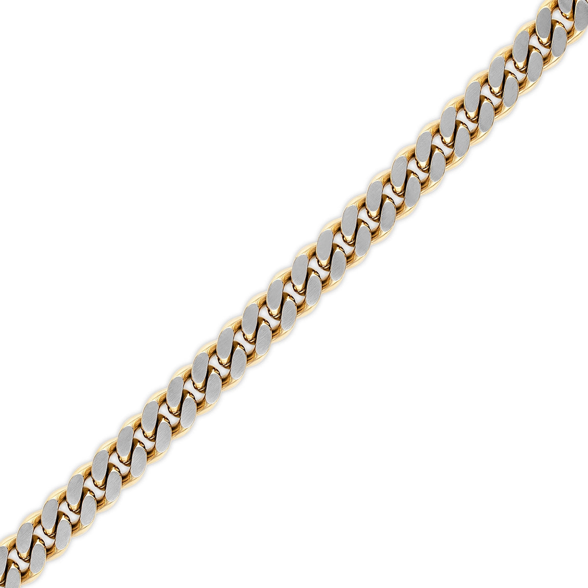 Bulova Men's 10mm 8.5-inch Link Bracelet in Gunmetal & Gold-Tone Stainless Steel front view