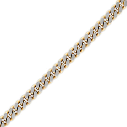 Bulova Men's 10mm 8.5-inch Link Bracelet in Gunmetal & Gold-Tone Stainless Steel front view