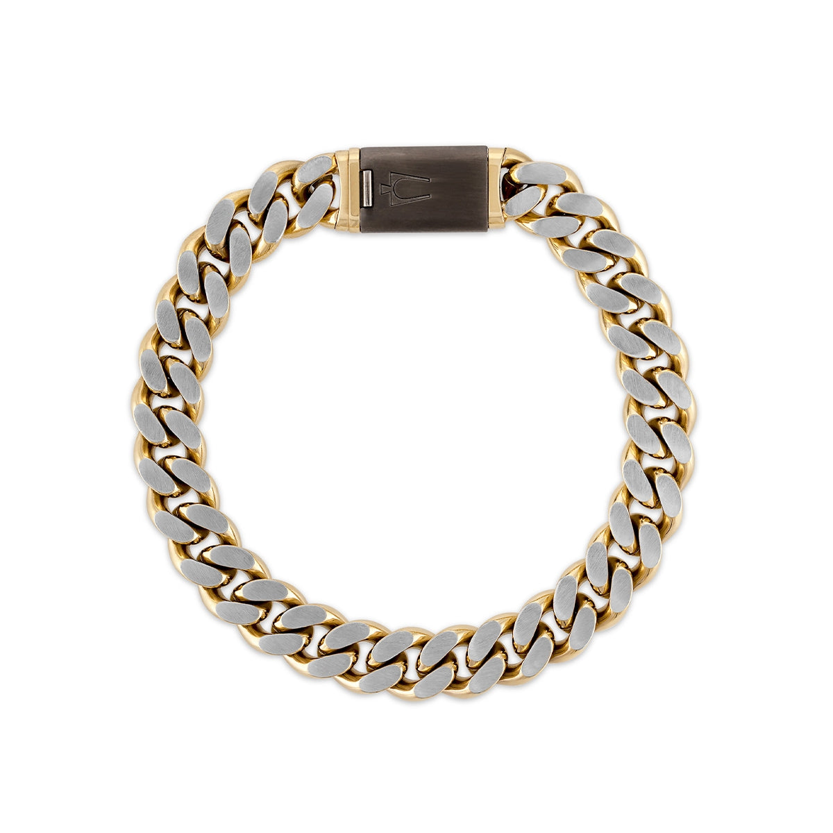 Bulova Men's 10mm 8.5-inch Link Bracelet in Gunmetal & Gold-Tone Stainless Steel