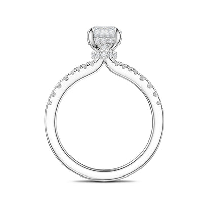 Noventa 1-1/3 ct. tw. Round Brilliant Diamond Engagement Ring in 14K White Gold close-up detail