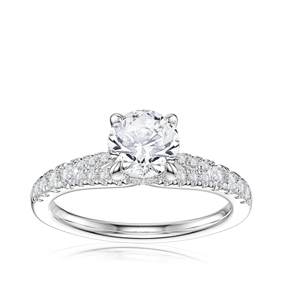 Noventa 1-1/3 ct. tw. Round Brilliant Diamond Engagement Ring in 14K White Gold